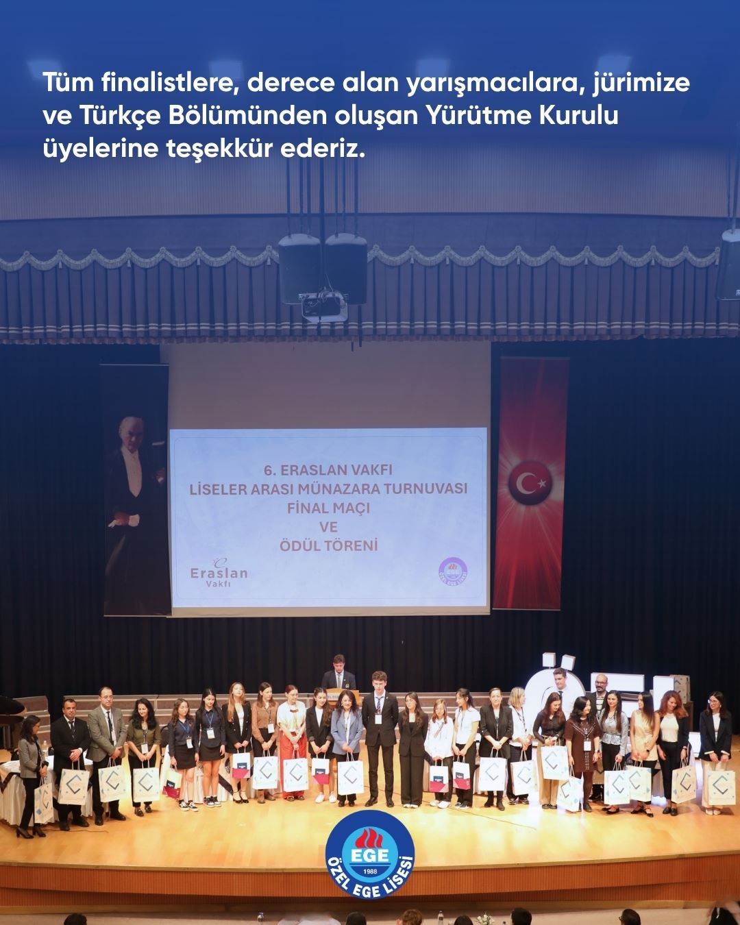 6. Eraslan Vakfı Liseler Arası Münazara Turnuvası